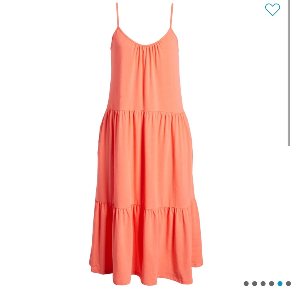 NWT. ALL IN FAVOR Tiered Jersey long Dress sz L